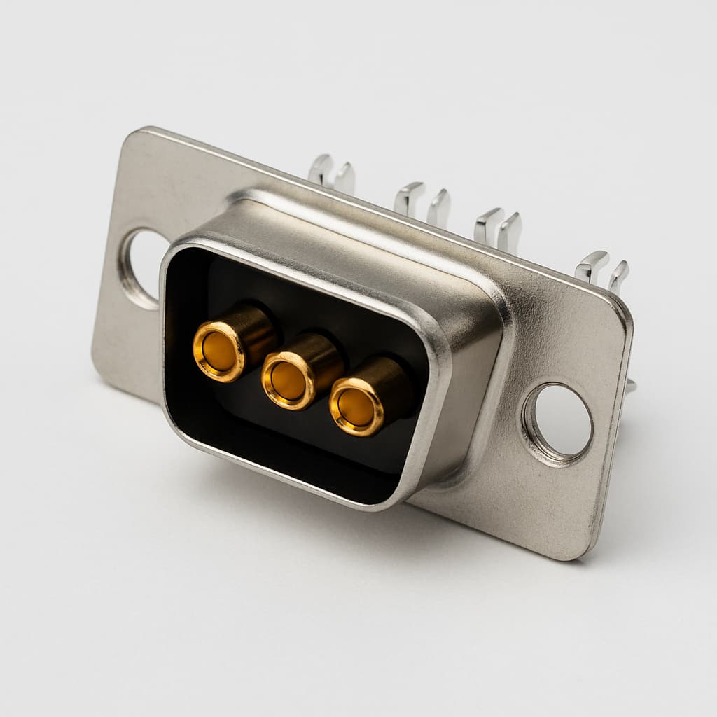 Molex / FCT 1731070556 (FM3W3S-3924) D-Sub Receptacle 3W3 with Snap-In — illustrative AI-generated image