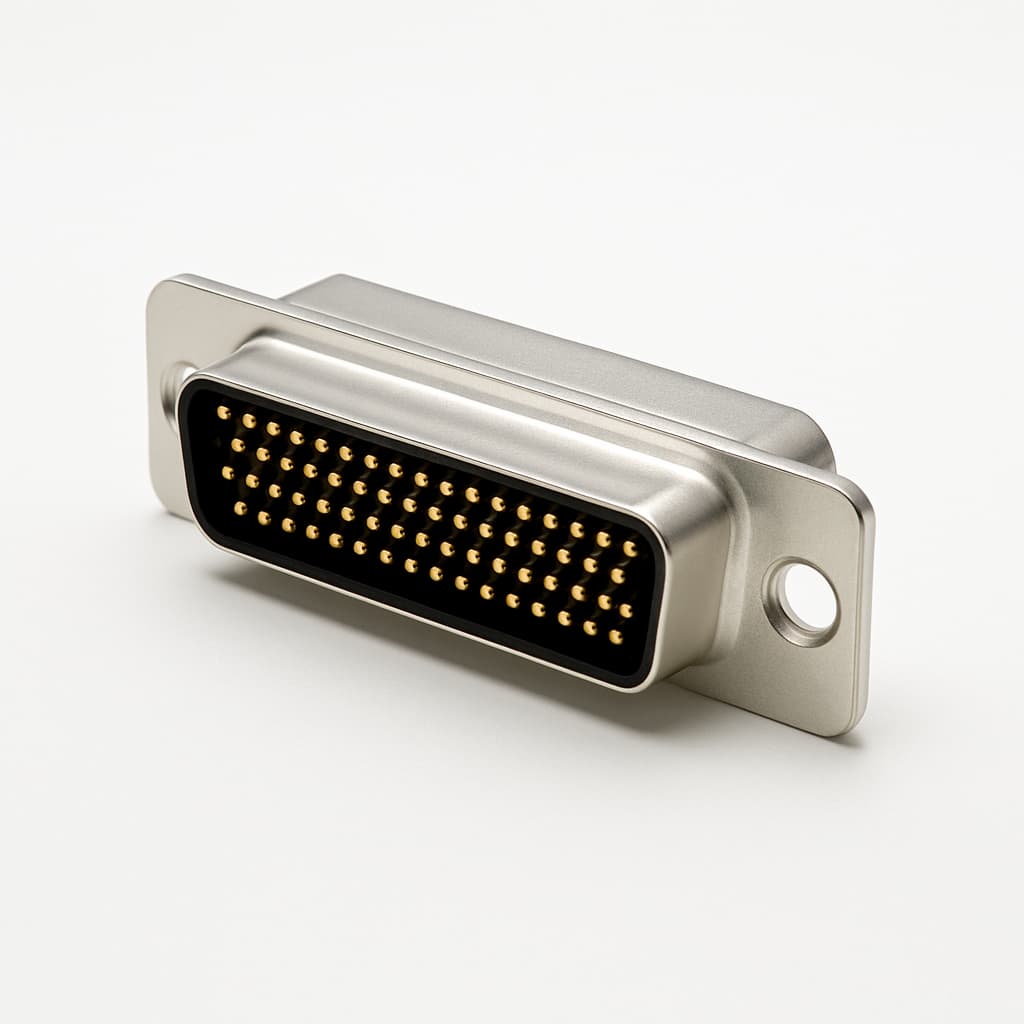 Molex / FCT 1731090489 (FM50P24) D-Sub Plug, 50 Pin — illustrative AI-generated image