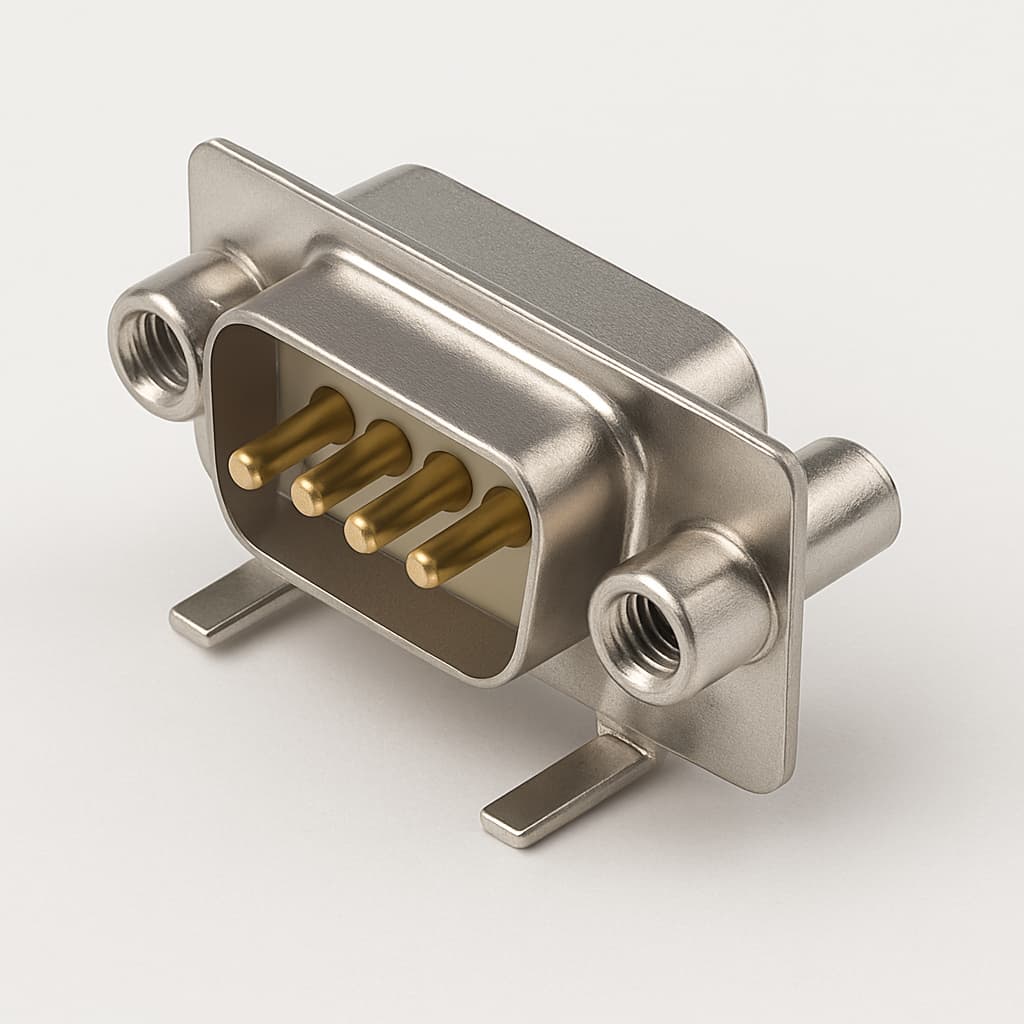 Molex / FCT 1731070592 D-Sub RA PC Plug 5W5 — illustrative AI-generated image