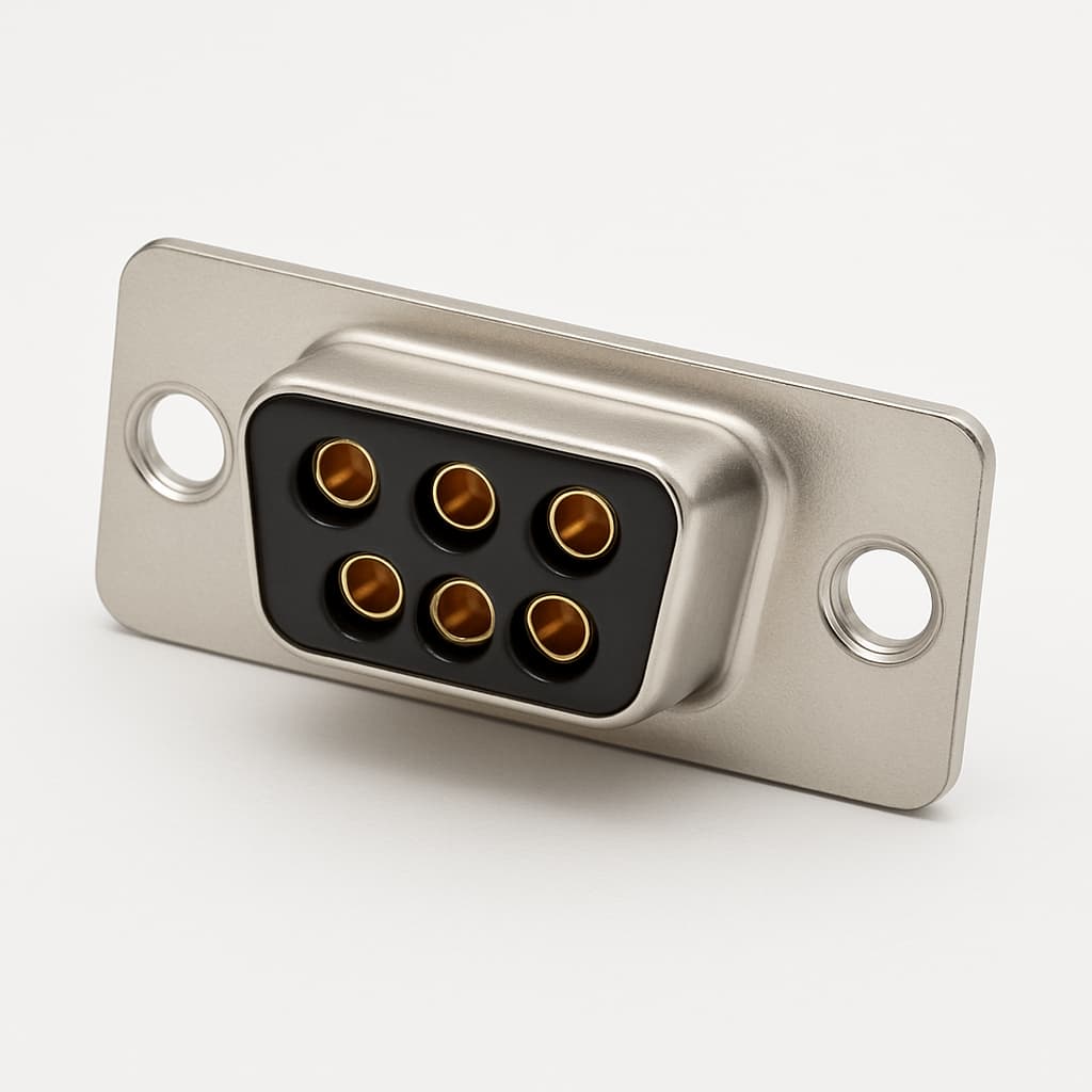Molex / FCT 1731071318 (FM5W5S-1032) D-Sub Receptacle 5W5 — illustrative AI-generated image