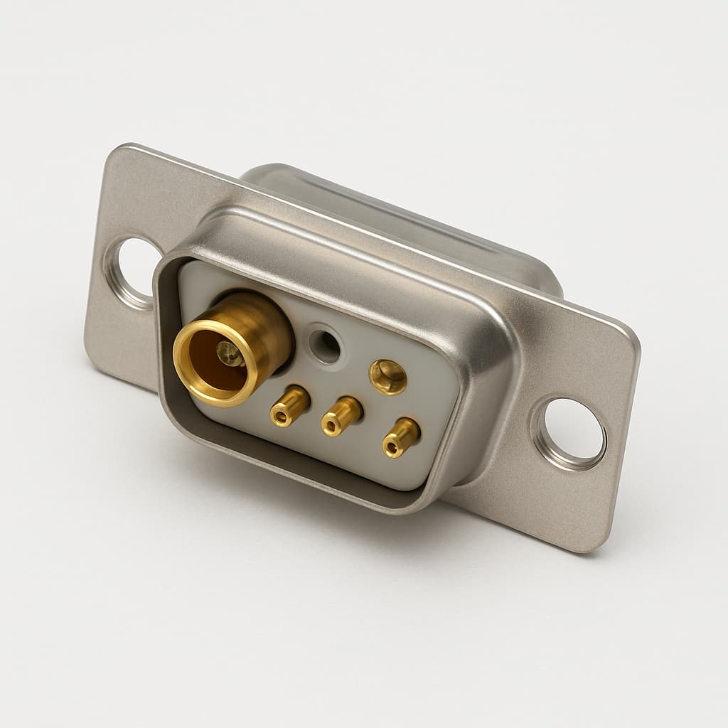 Molex / FCT 1731070541 (FM7W2P-0585) D-Sub Plug 7W2 — illustrative AI-generated image