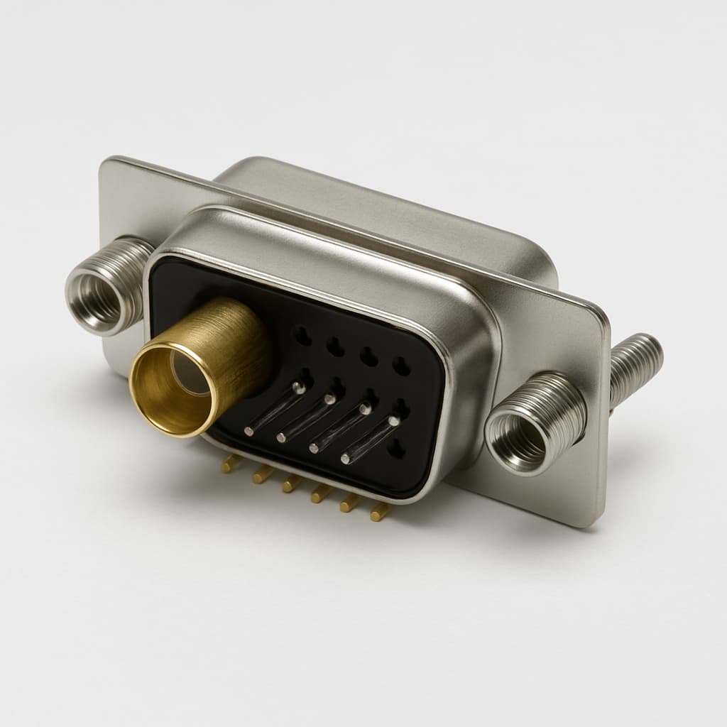 Molex / FCT 1731070551 (FM7W2P5-1343) D-Sub Plug 7W2 — illustrative AI-generated image