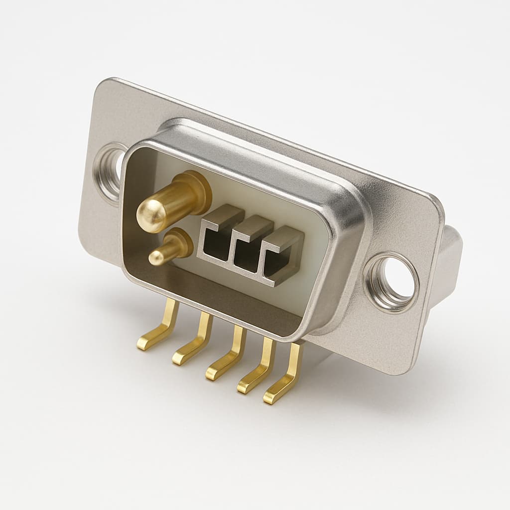 Molex / FCT 1731070528 (FM7W2P5-4139) D-Sub 7W2 Plug — illustrative AI-generated image