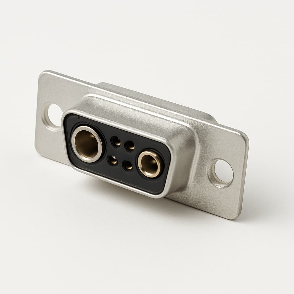 Molex / FCT 1731070542 (FM7W2S) D-SUB SLD Receptacle 7W2 Zinc — illustrative AI-generated image