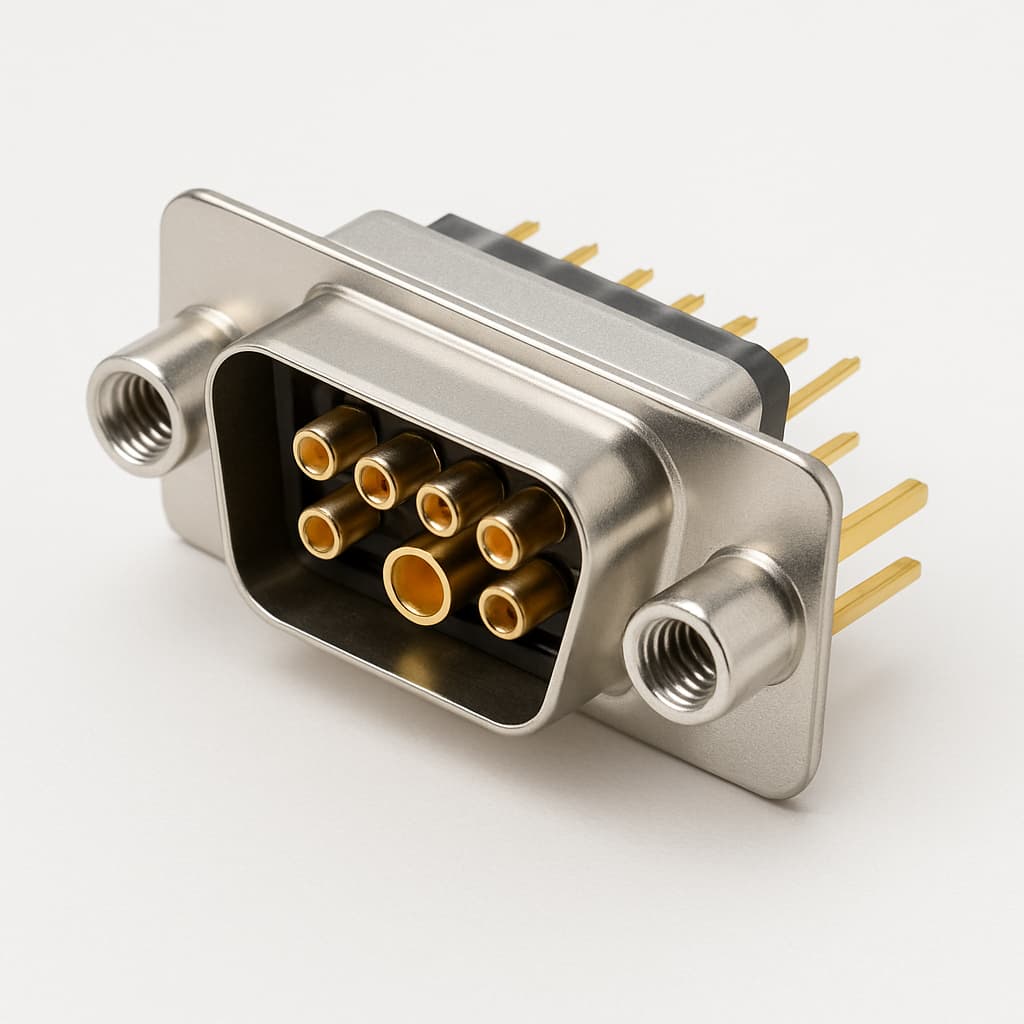 Molex / FCT 1731070375 D-Sub RA PC Plug 8W8 — illustrative AI-generated image