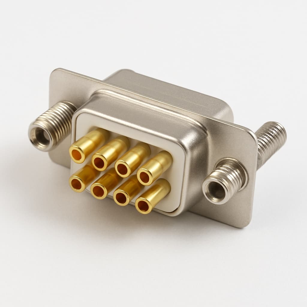 Molex / FCT 1731070377 (FM8W8P-1203) D-Sub Plug 8W8 — illustrative AI-generated image