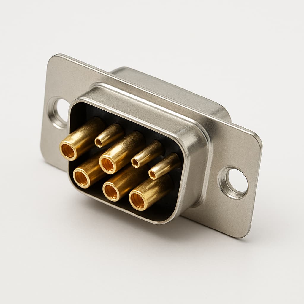 Molex / FCT 1731140140 (FM8W8P-K698) D-Sub Plug 8W8 — illustrative AI-generated image