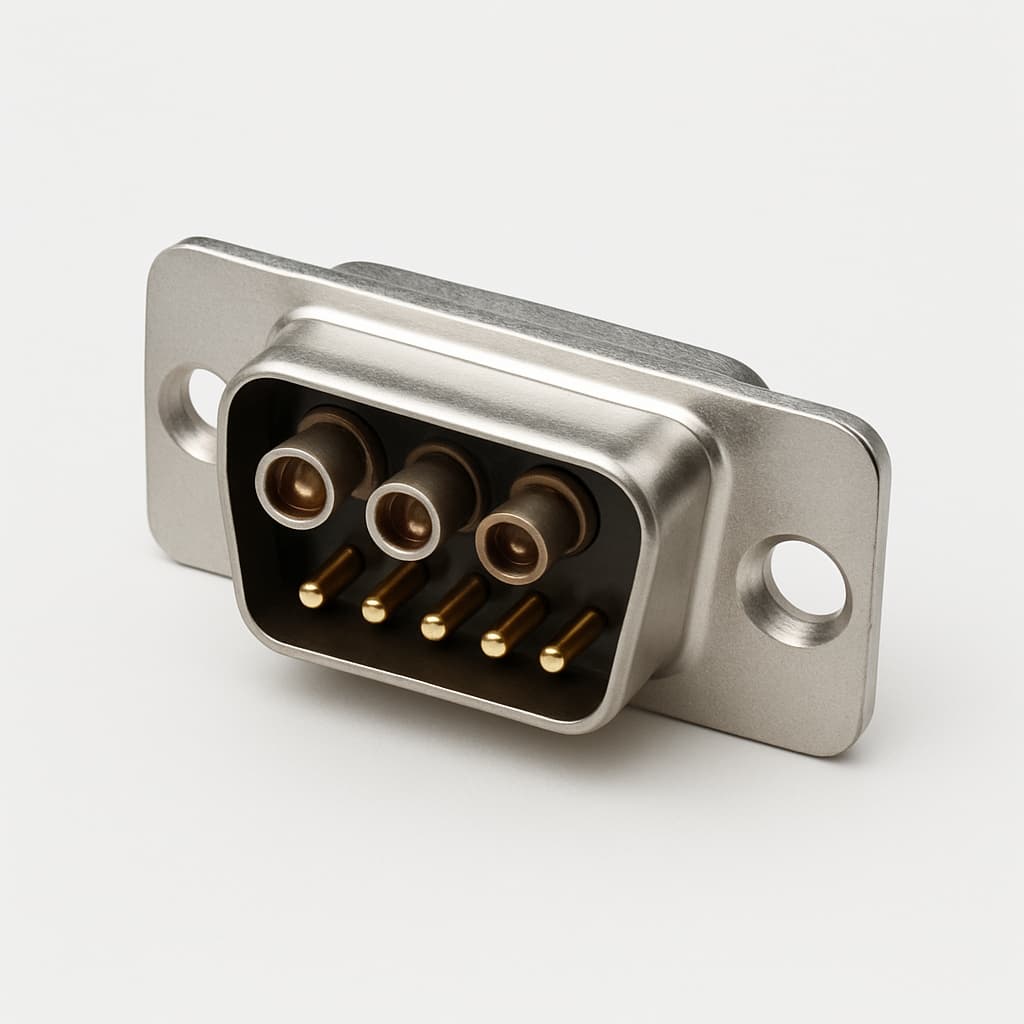 Molex / FCT 1731070620 (FM9W4P) D-Sub SDR Plug 9W4 — illustrative AI-generated image