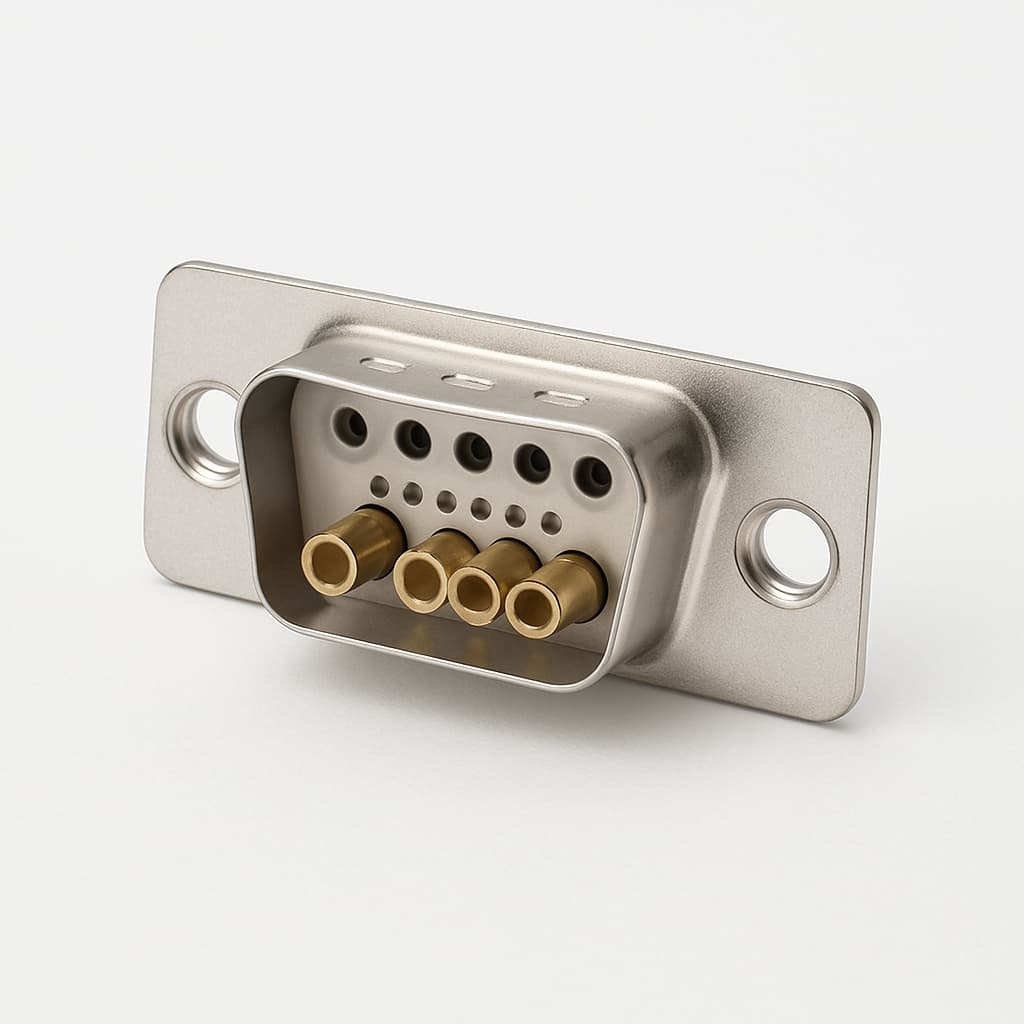 Molex / FCT 1731070246 (FM9W4P1-0982) D-Sub Plug 9W4 — illustrative AI-generated image