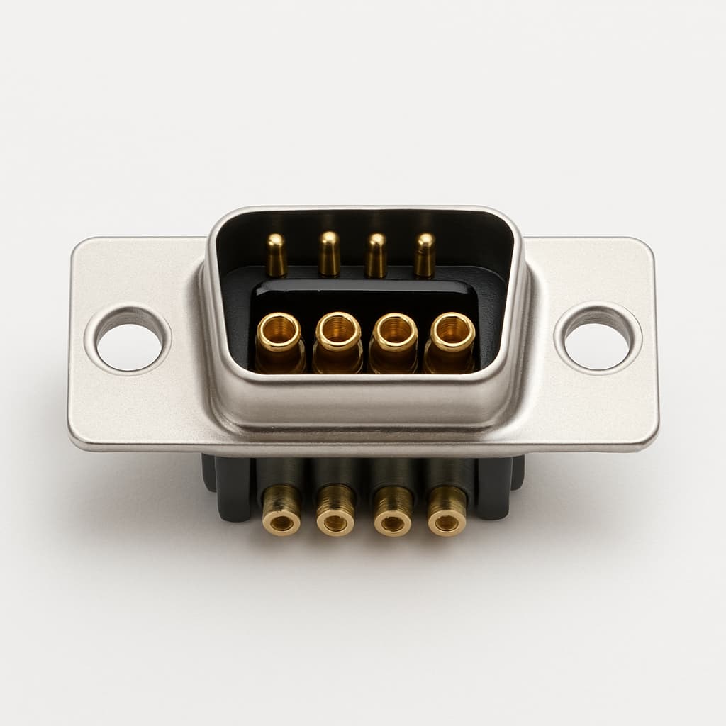 Molex / FCT 1731070511 D-Sub Plug 9W4 — illustrative AI-generated image
