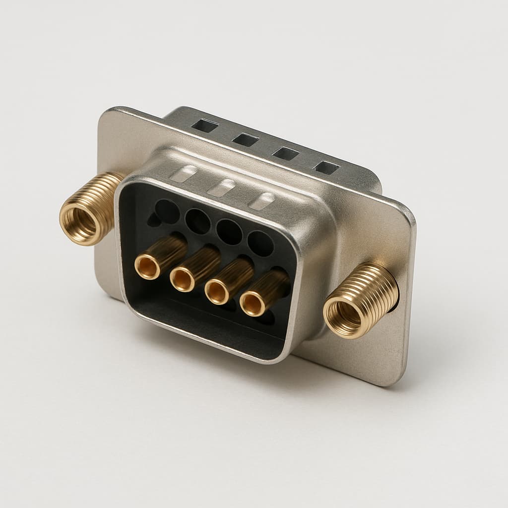Molex / FCT 1731071286 (FM9W4P1A-K120) ML STR PC Plug 9W4 — illustrative AI-generated image