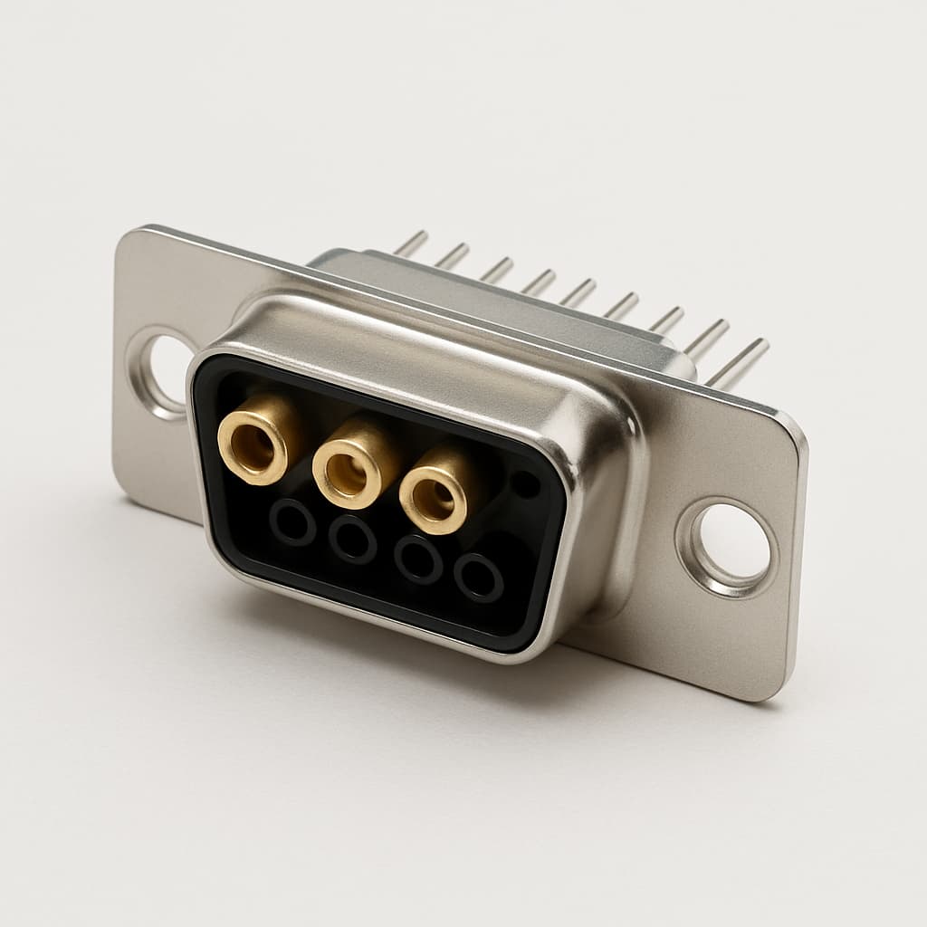 Molex / FCT 1731070398 (FM9W4S) ML D-SUB SDR Receptacle 9W4 — illustrative AI-generated image