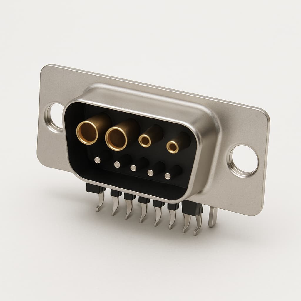 Molex / FCT 1731070685 (FM9W4S5-1343) D-Sub Receptacle 9W4 — illustrative AI-generated image