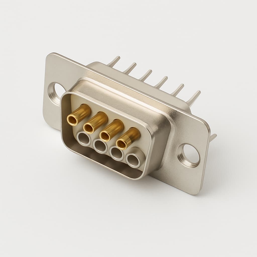 Molex / FCT 1731070630 (FM9W4S5-K121) D-Sub Receptacle 9W4 — illustrative AI-generated image