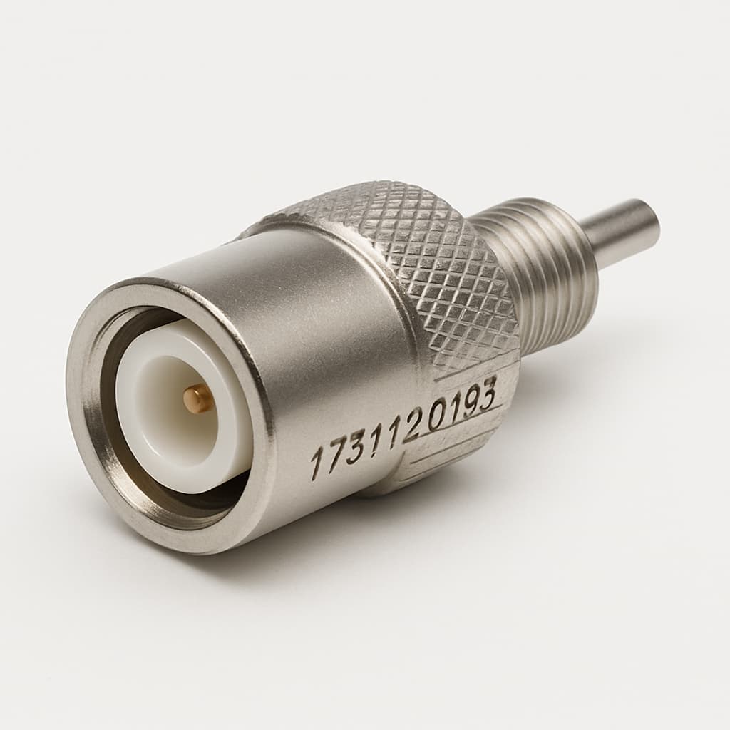 Molex / FCT 1731120193 (FME018P102) 75 Ohm PC Plug — illustrative AI-generated image