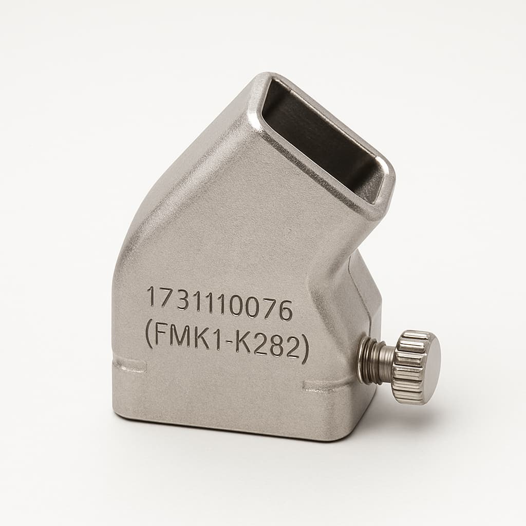 Molex / FCT 1731110076 (FMK1-K282) S1 45 Degree Hood — illustrative AI-generated image