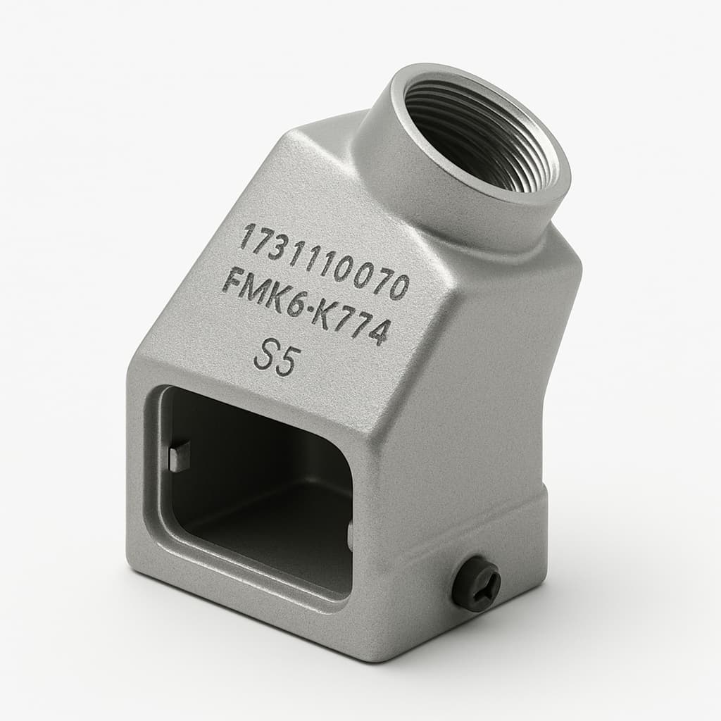 Molex / FCT 1731110070 (FMK5-K774) Hood S5 45 DEG — illustrative AI-generated image