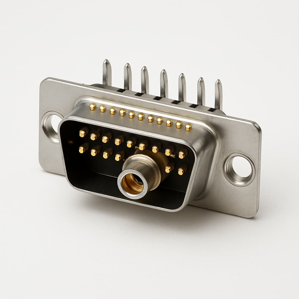 Molex / FCT 1731070127 D-Sub SDR 11W1 with Clinch — illustrative AI-generated image