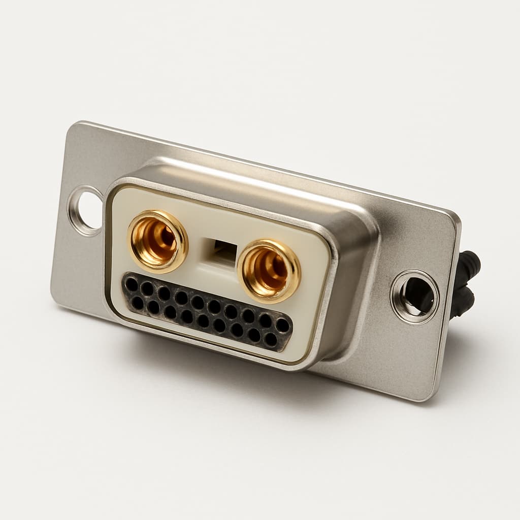 Molex / FCT 1731070130 (FMT17W2PA-K120) D-SUB 17W2 Connector with Clinch — illustrative AI-generated image