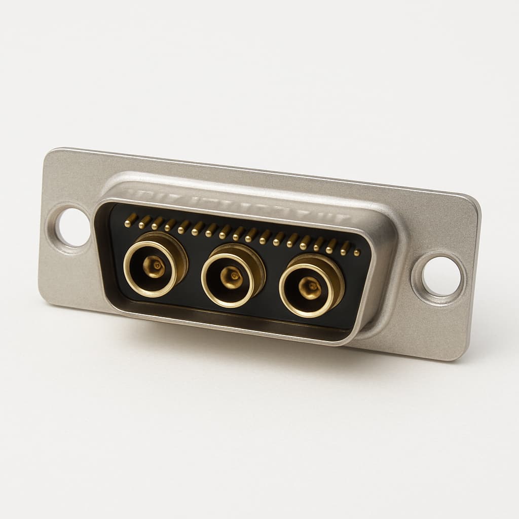 Molex / FCT 1731070135 (FMT25W3PA-K120) D-Sub 25W3 Connector — illustrative AI-generated image