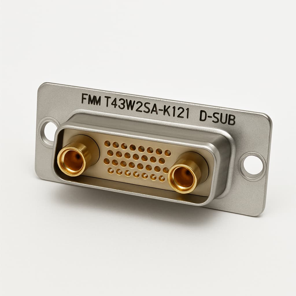 Molex / FCT 1731070153 (FMT43W2SA-K121) D-Sub 43W2 — illustrative AI-generated image