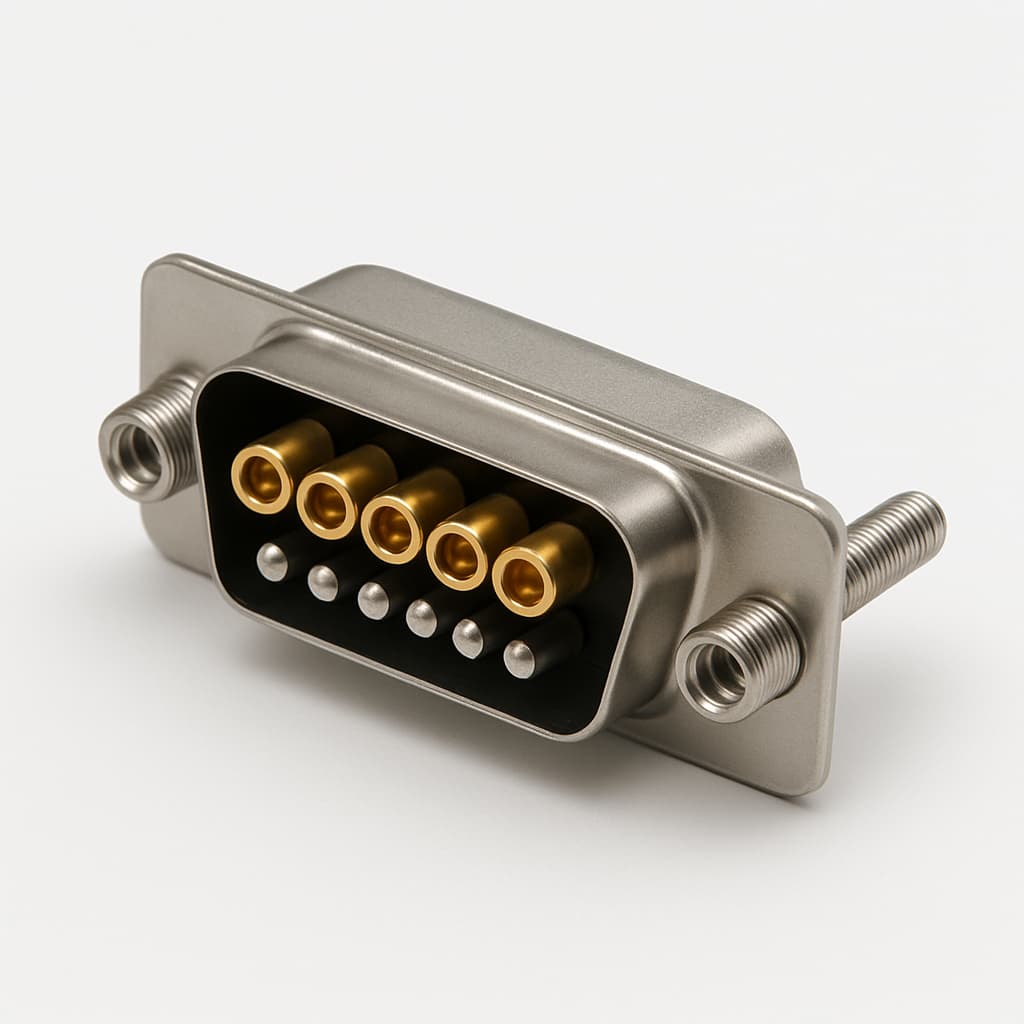 Molex / FCT 1731070402 (FMZ17W5P1-K120) D-Sub Plug 17W5 — illustrative AI-generated image