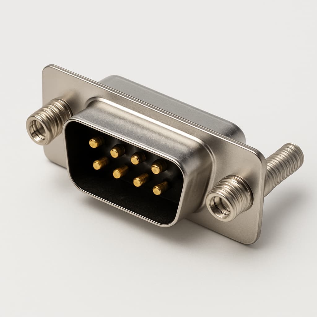 Molex / FCT 1731140240 (FQ09P7-4744) D-Sub Plug — illustrative AI-generated image
