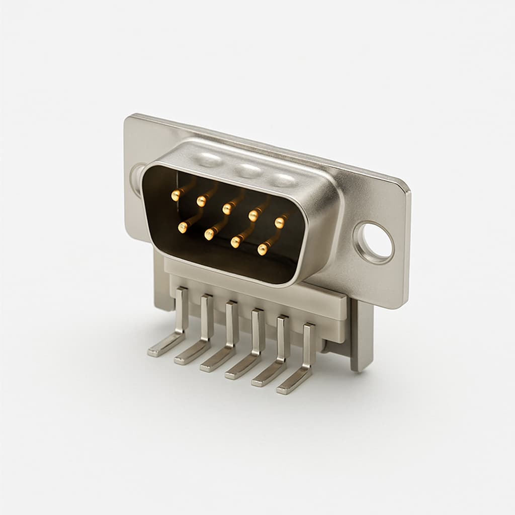 Molex / FCT 1731090679 D-Sub SMT RA Plug — illustrative AI-generated image
