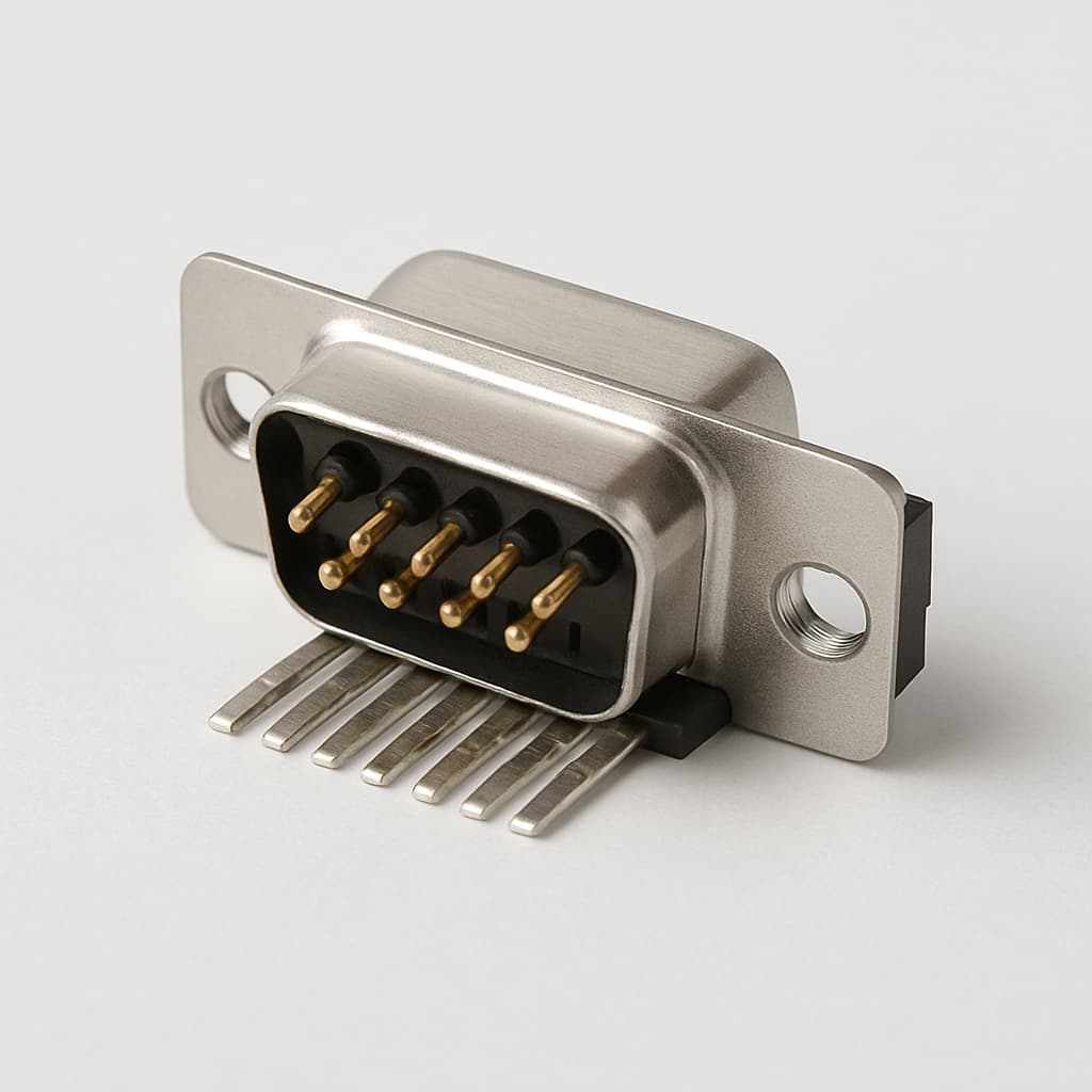 Molex / FCT 1731090398 (FSLT09P101G1) SMT D-SUB Plug — illustrative AI-generated image