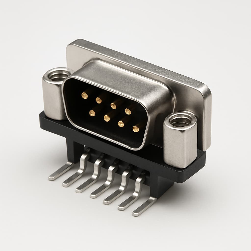 Molex / FCT 1731091835 (FSLT09P101G1-3752) D-Sub Plug — illustrative AI-generated image