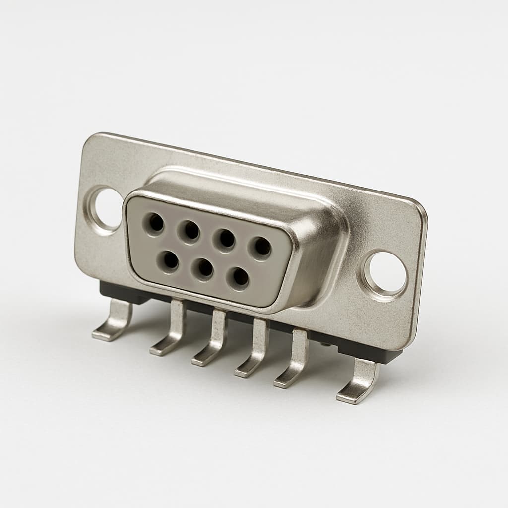 Molex / FCT 1731090618 (FSLT09S101G1) D-SUB SMT Receptacle 09 PIN — illustrative AI-generated image