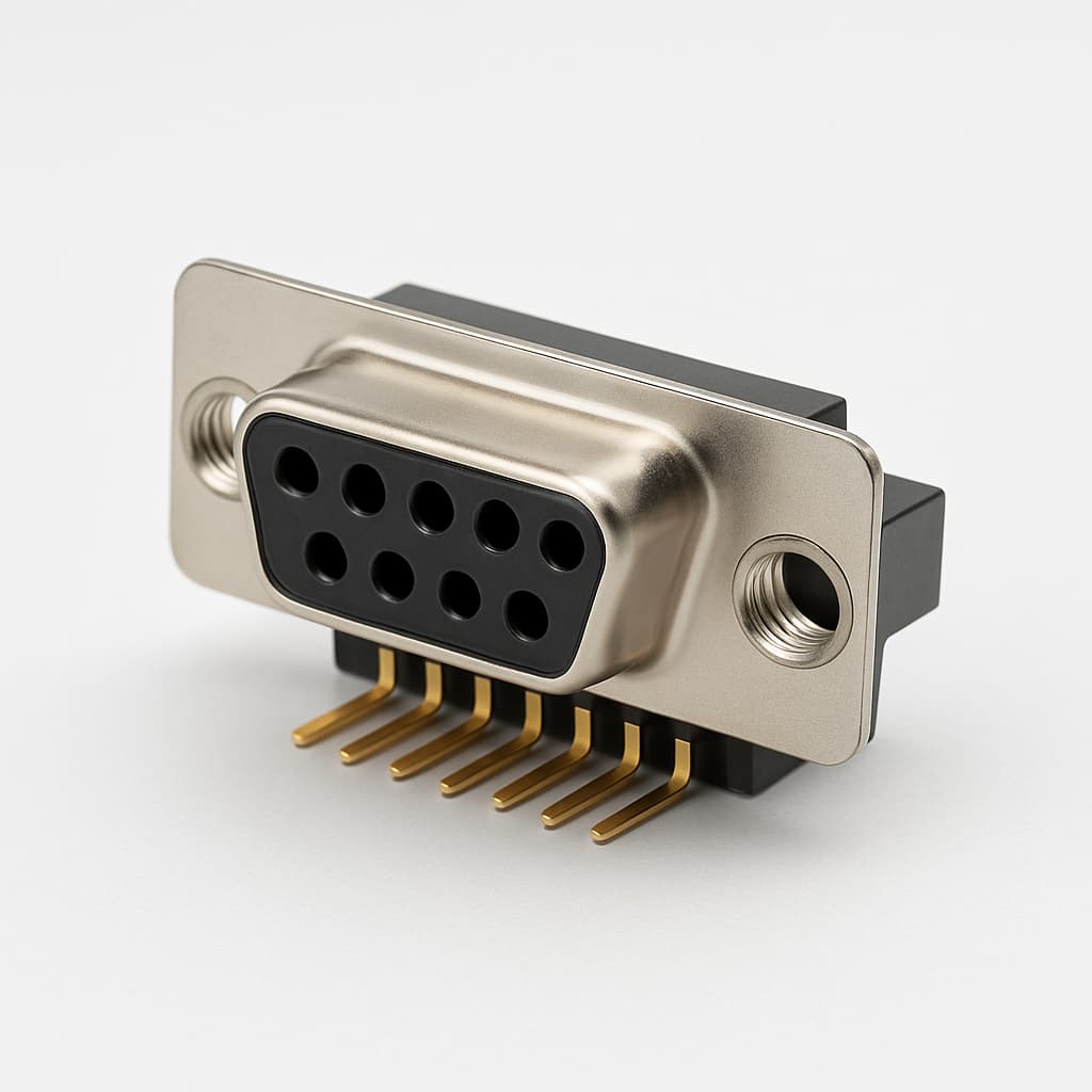 Molex / FCT 1731091920 SMT D-Sub RA PC Receptacle 09 PN — illustrative AI-generated image