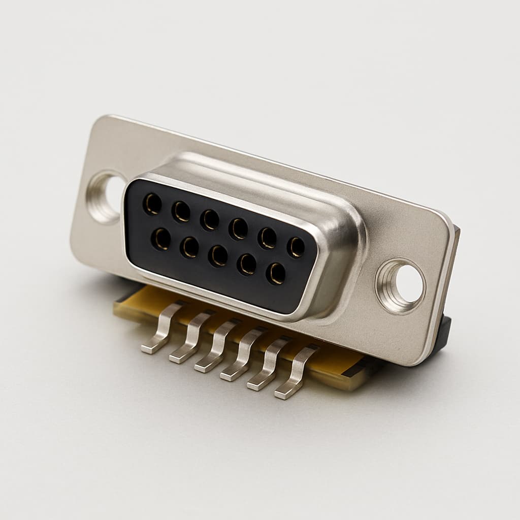 Molex / FCT 1731090341 (FSLT15S101G1-3752) SMT D-Sub Receptacle — illustrative AI-generated image
