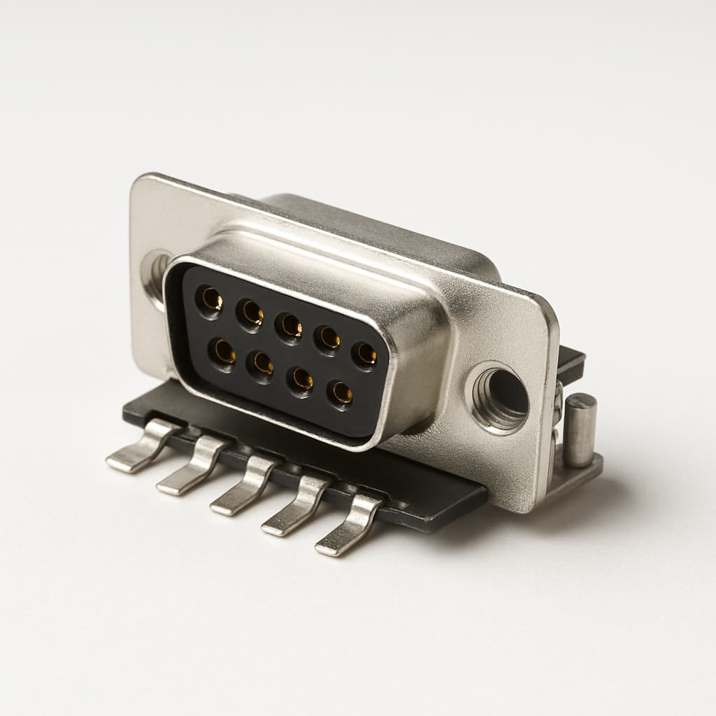Molex / FCT 1731090488 (FSLU09P107G1) SMT D-SUB Receptacle — illustrative AI-generated image