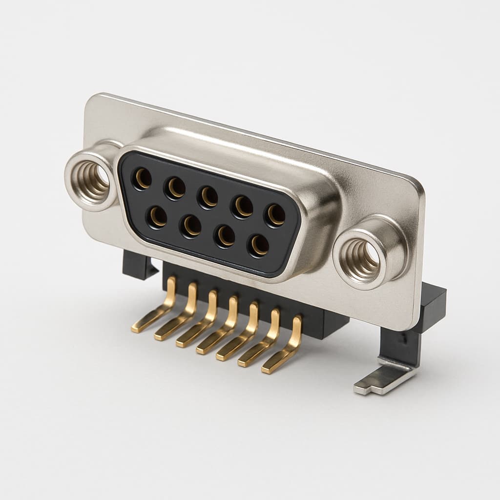 Molex / FCT 1731090565 (FSLU09S107G1) SMT D-Sub Receptacle — illustrative AI-generated image