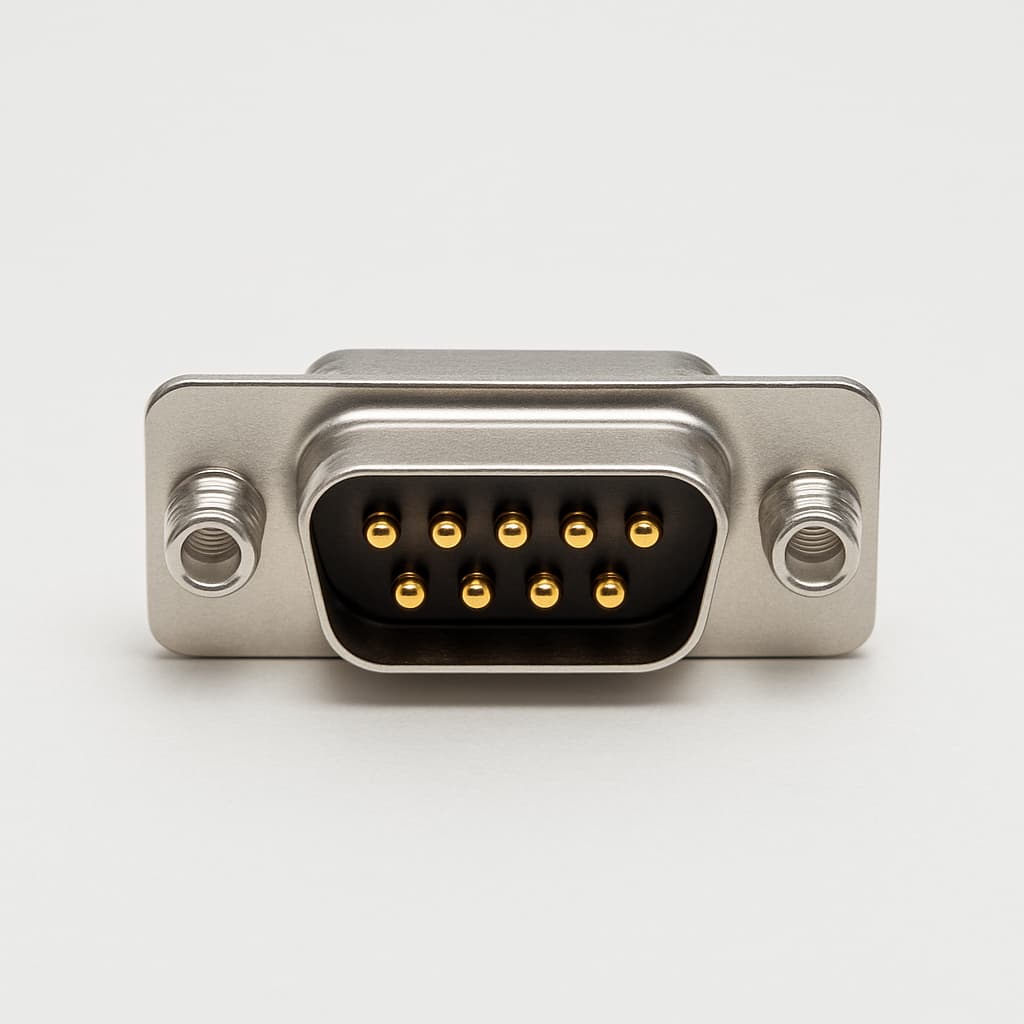 Molex / FCT 1731090089 (FT09P0G1) D-Sub SDR Plug, 09 Pin — illustrative AI-generated image