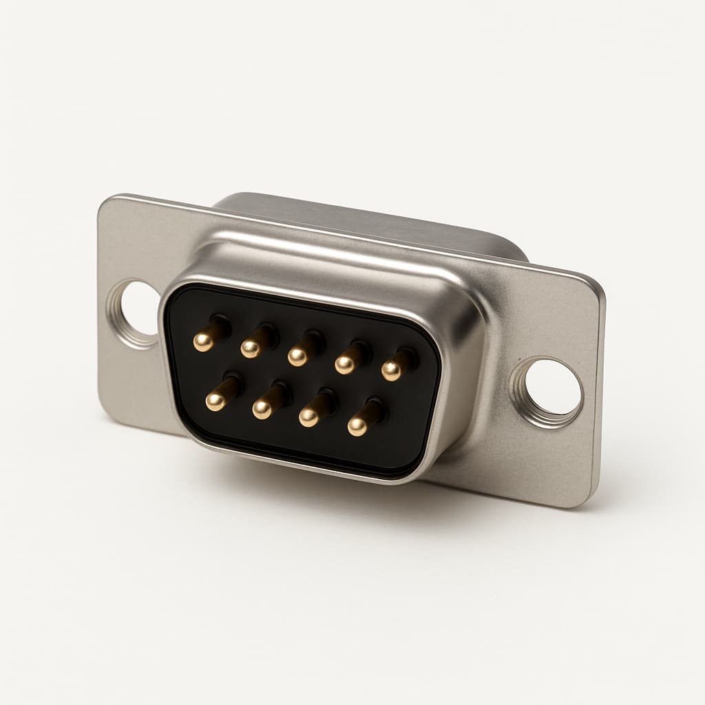 Molex / FCT 1731090099 (FT09P0G2) D-Sub SDR Plug — illustrative AI-generated image