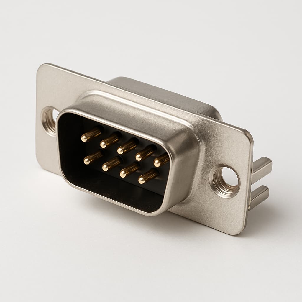 Molex / FCT 1731090972 (FT09P1G2) D-Sub PC Plug, 09 Pin — illustrative AI-generated image