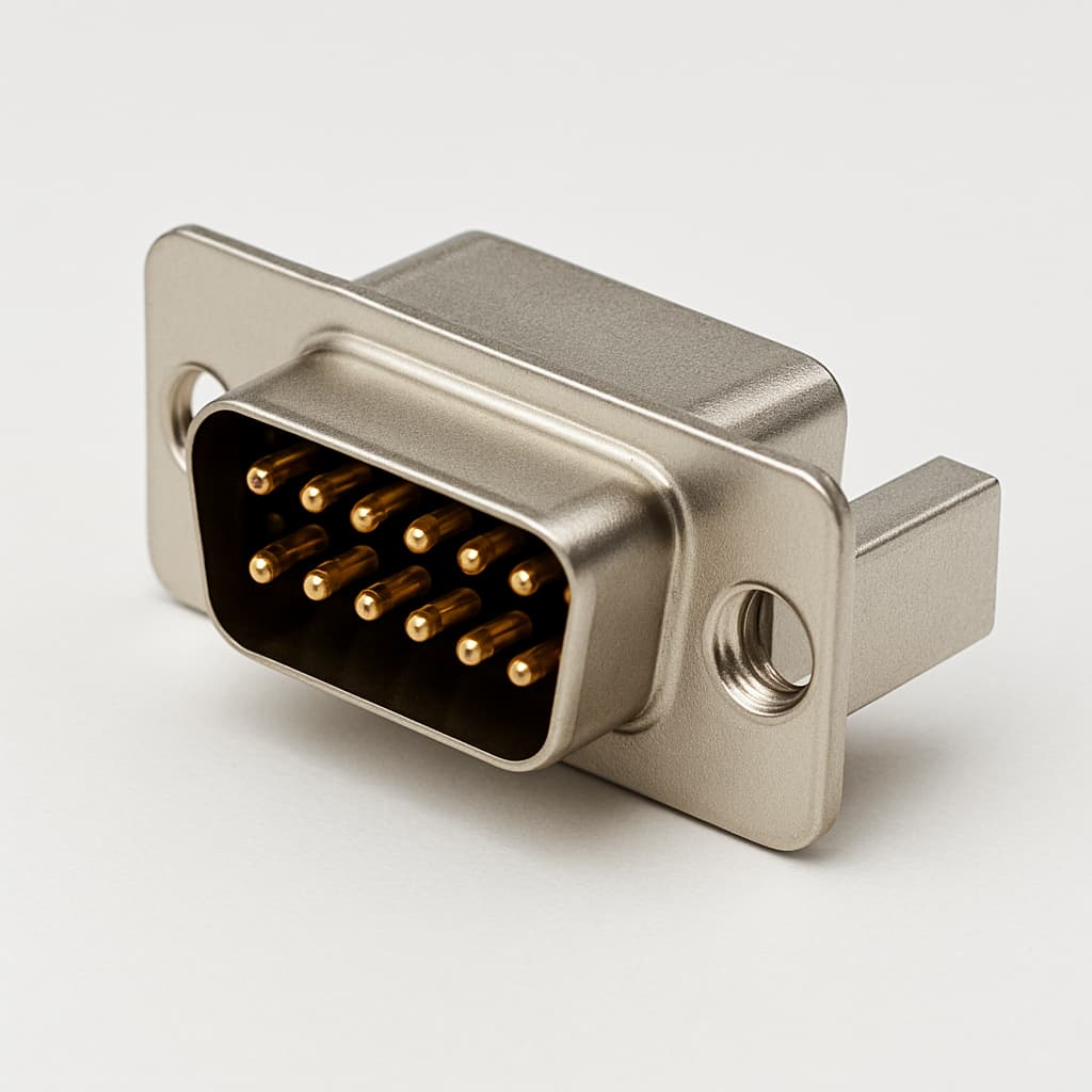 Molex / FCT 1731090110 (FT15P0G3) D-Sub SDR Plug — illustrative AI-generated image