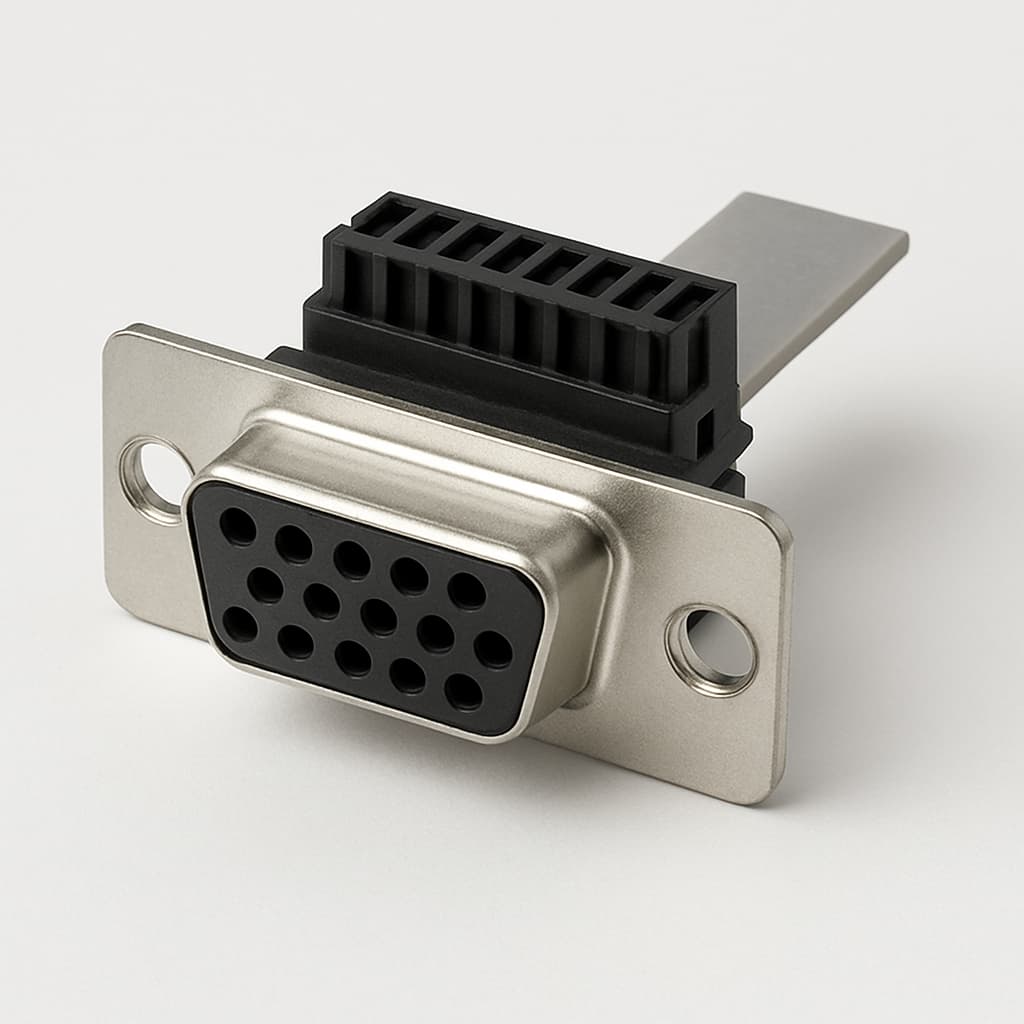 Molex / FCT 1731090330 (FT15S15-K49) D-Sub IDC Receptacle — illustrative AI-generated image