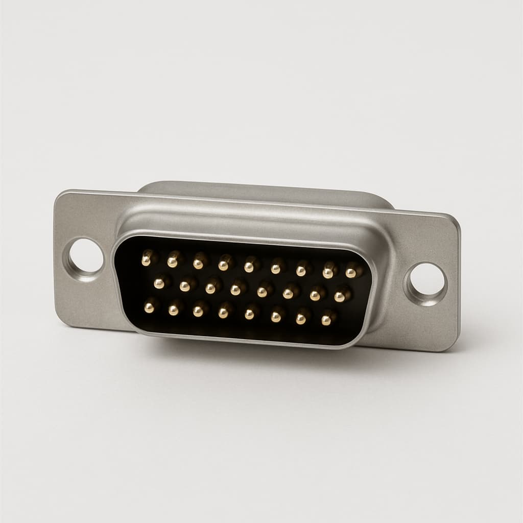 Molex / FCT 1731090091 (FT25P0G1) D-Sub SDR Plug — illustrative AI-generated image