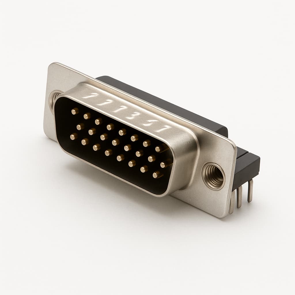 Molex / FCT 1731091949 (FT25P5G3) D-Sub RA PC Plug — illustrative AI-generated image