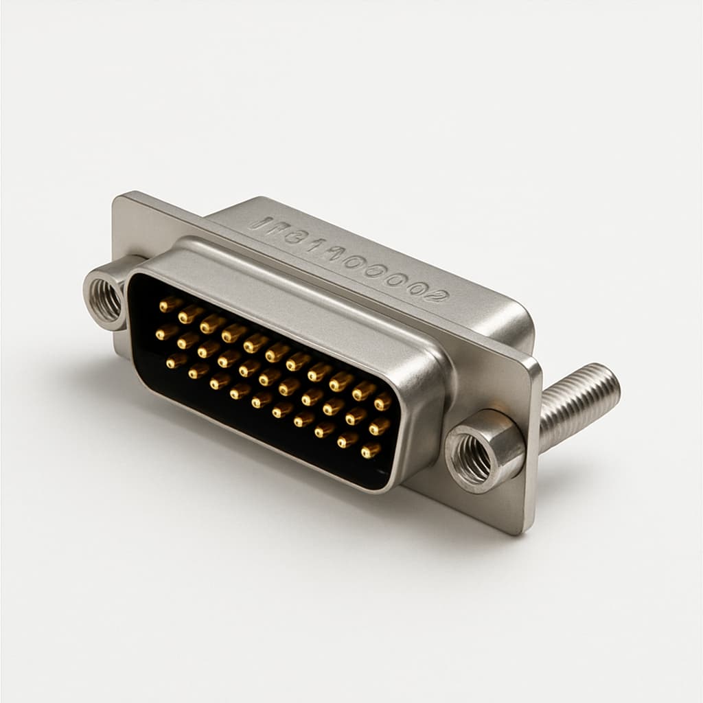 Molex / FCT 1731090102 (FT37P0G2) D-Sub SDR Plug — illustrative AI-generated image