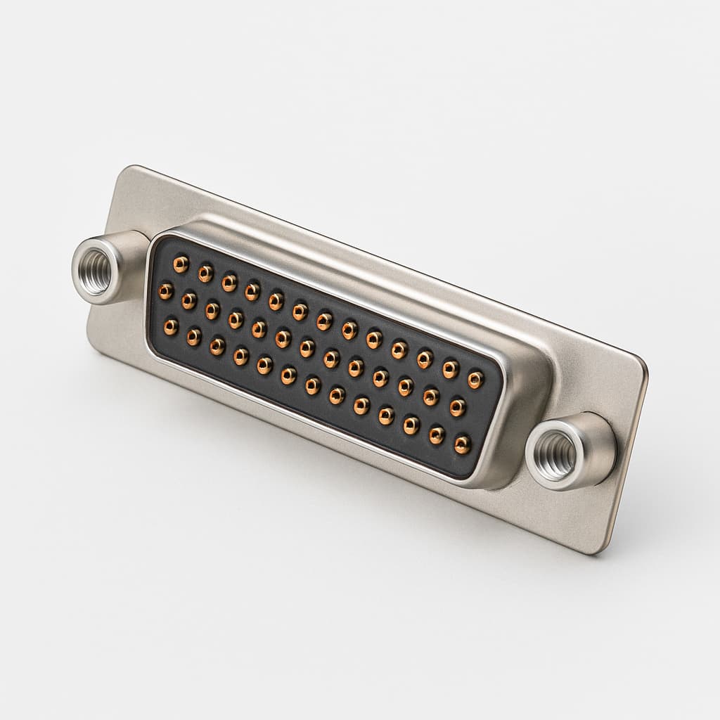 Molex / FCT 1731090112 (FT37P0G3) D-Sub SDR Plug — illustrative AI-generated image