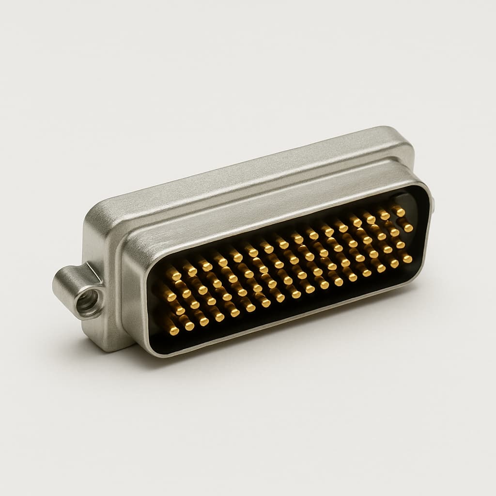 Molex / FCT 1731090103 (FT50P0G2) D-Sub SDR Plug, 50 Pin with Clinch — illustrative AI-generated image