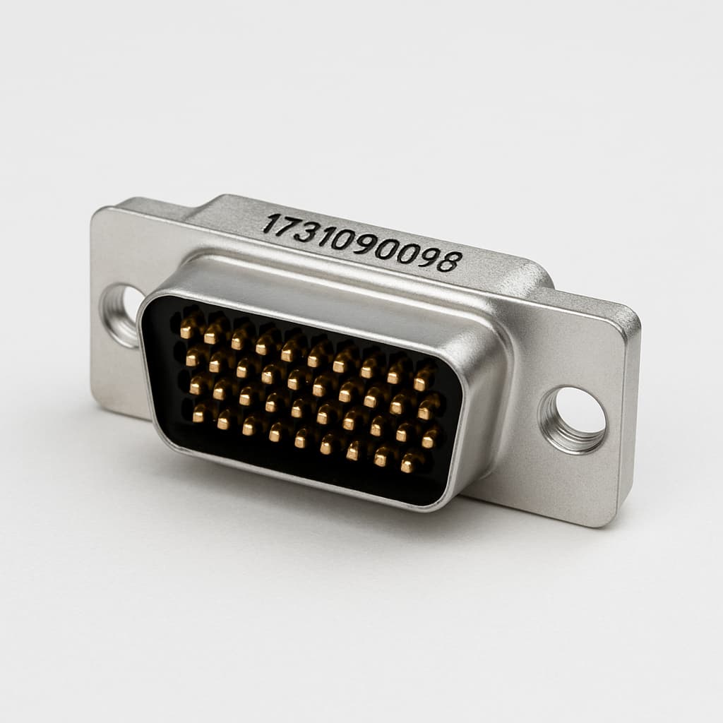 Molex / FCT 1731090098 (FT50S0G1) D-SUB SDR Receptacle — illustrative AI-generated image