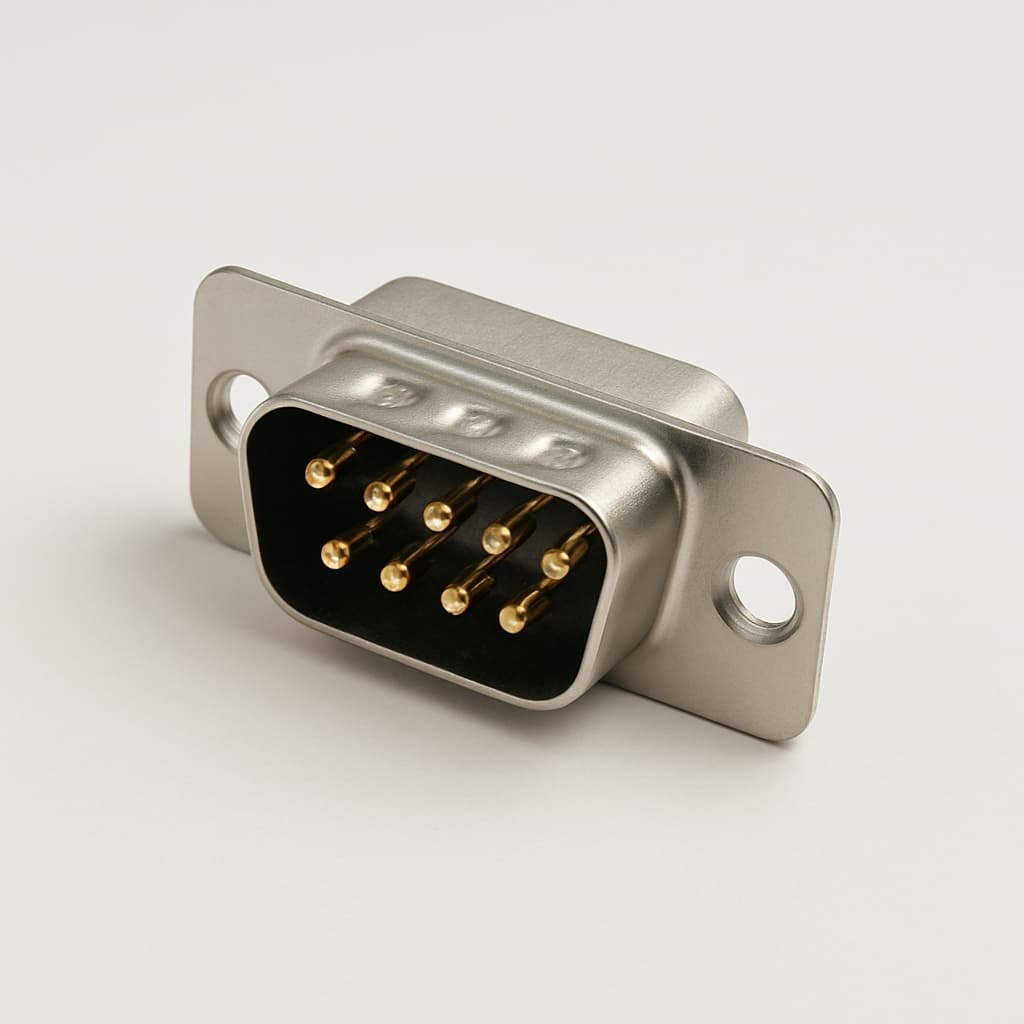 Molex / FCT 1731090401 (FU09P7-1475) D-Sub Plug — illustrative AI-generated image