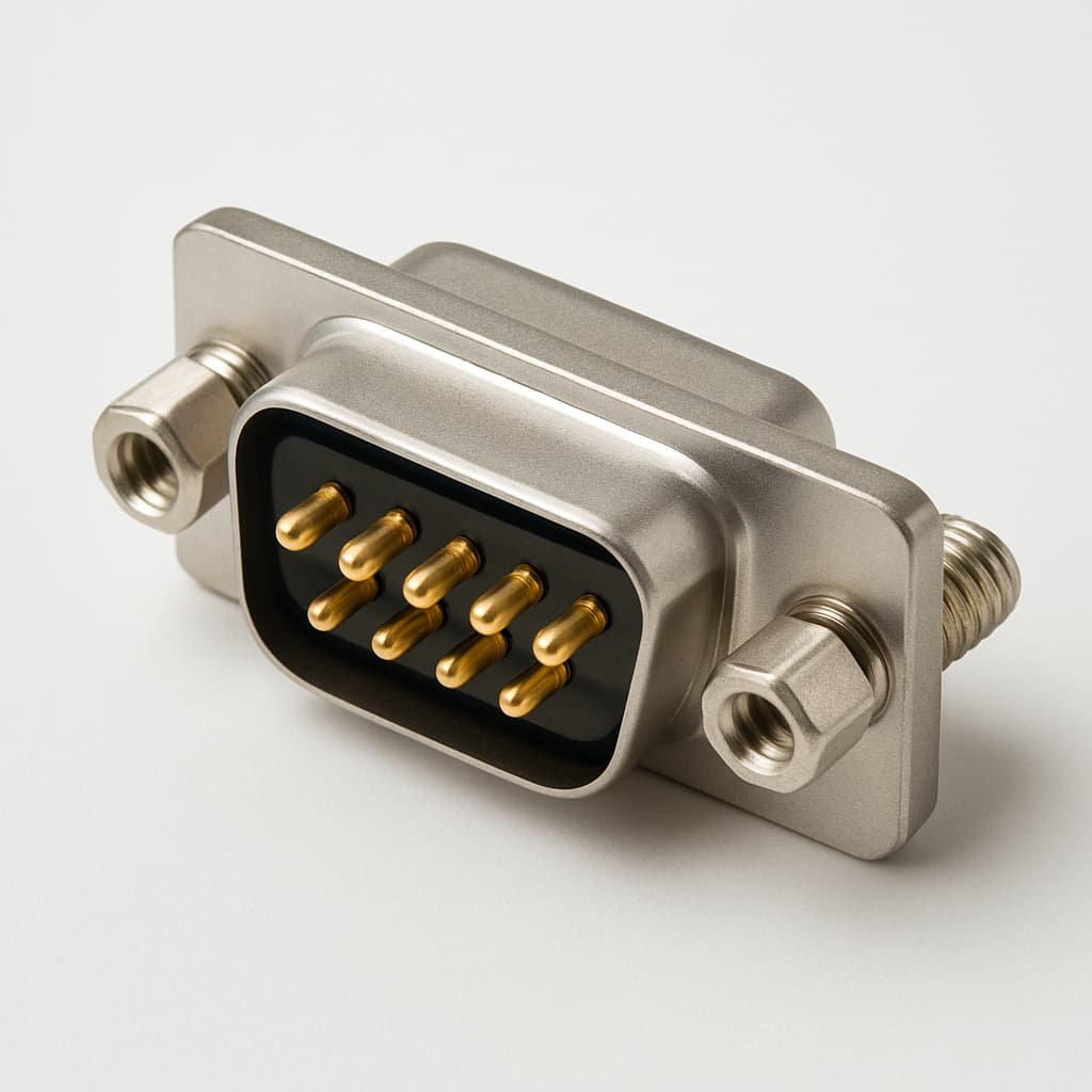 Molex / FCT 1731090535 (FU09P7-K121) D-SUB Plug — illustrative AI-generated image