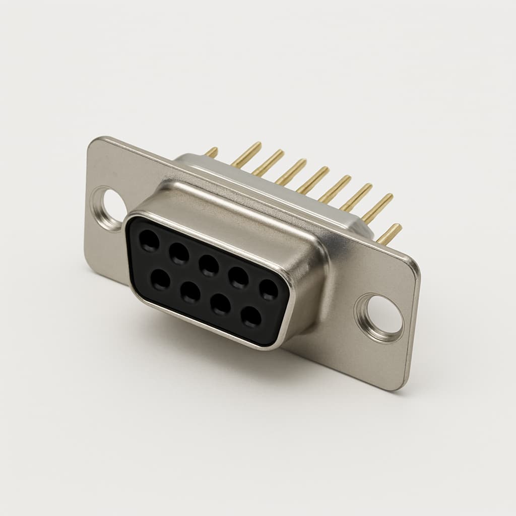 Molex / FCT 1731090402 (FU09S7-1475) D-SUB CRP Receptacle 09 PN — illustrative AI-generated image