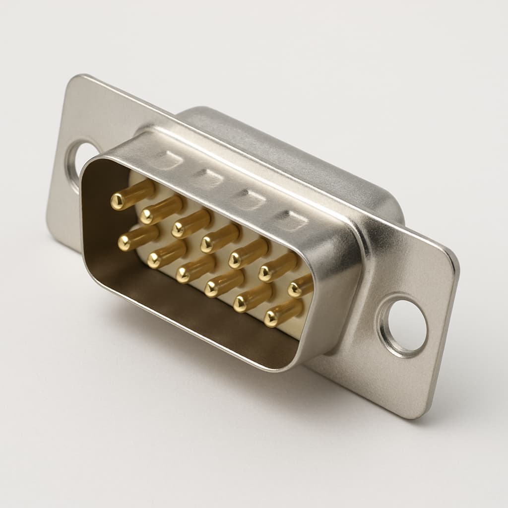 Molex / FCT 1731090614 (FU15P7) D-Sub Plug — illustrative AI-generated image